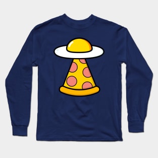 Food Loving Egg Pizza  UFO Sci Fi Long Sleeve T-Shirt